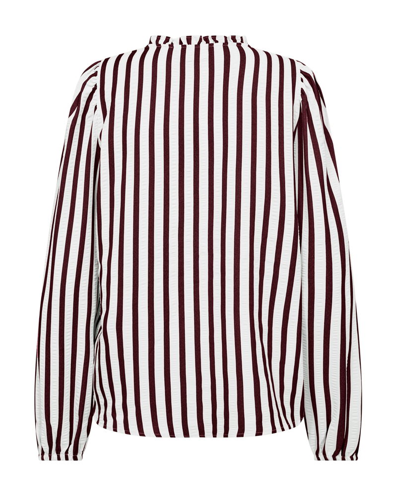 Fqnoto - gestreepte blouse - bordeaux