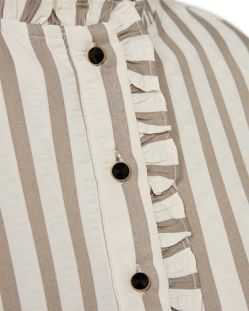 FQNOTO - BLOUSE - BROWN AND WHITE