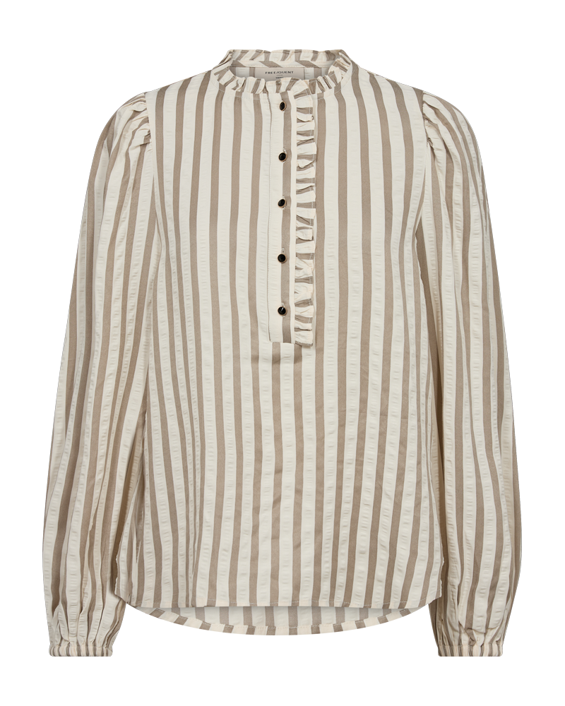 FQNOTO - BLOUSE - BROWN AND WHITE