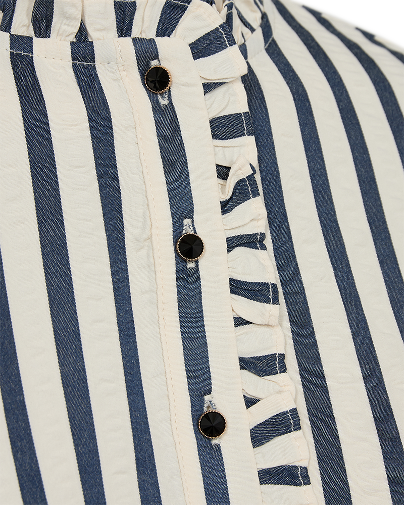 FQNOTO - BLOUSE - BLUE AND WHITE