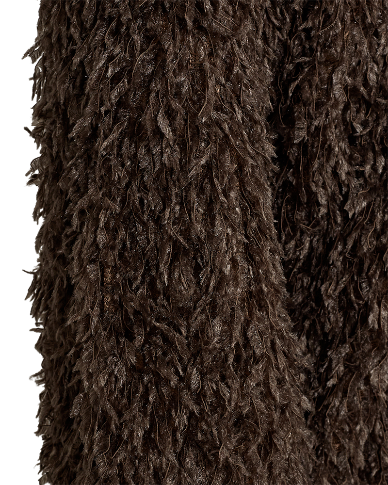 FQNOLA - BLOUSE IN VELOUR QUALITY - BROWN