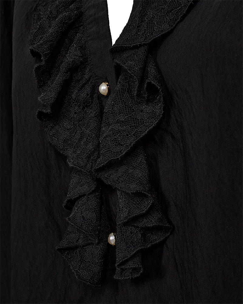 FQGRULY - BLOUSE - BLACK
