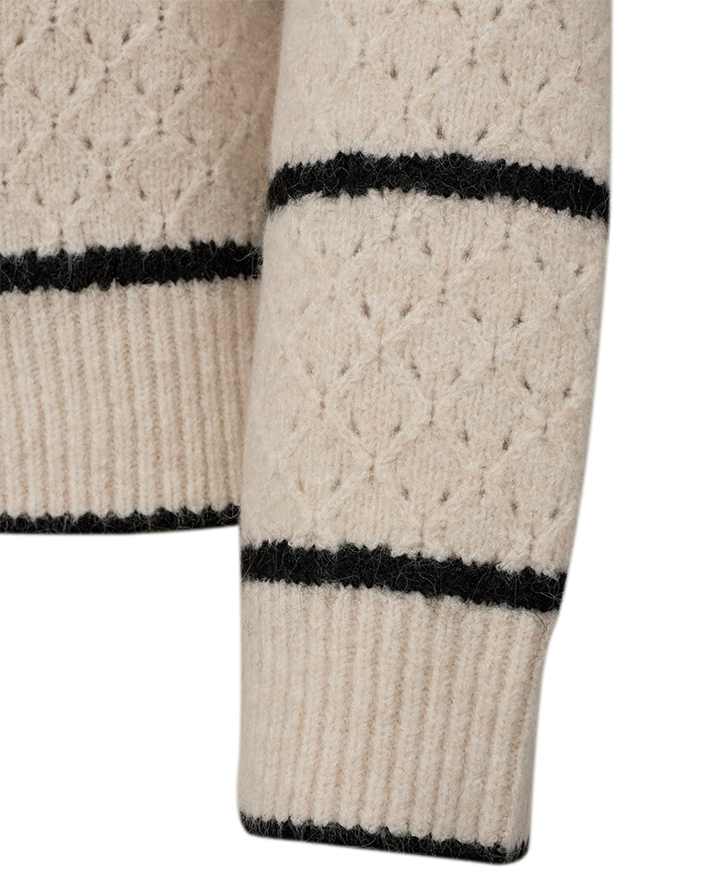 FQHARA - PULLOVER - WHITE AND BLACK