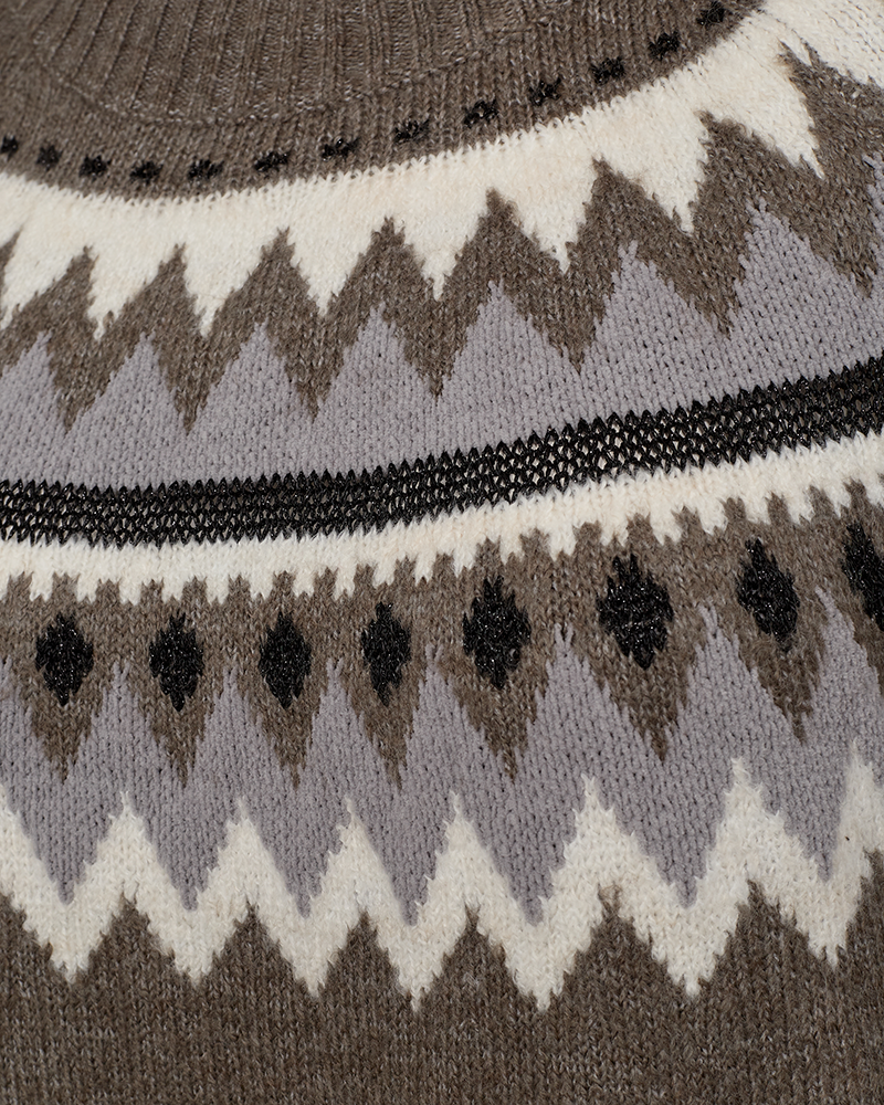 FQMAYFAIR - DRESS - GREY AND BROWN