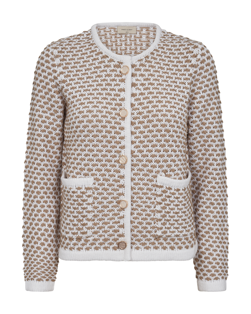 FQCOTLA - CARDIGAN - BEIGE,WHITE