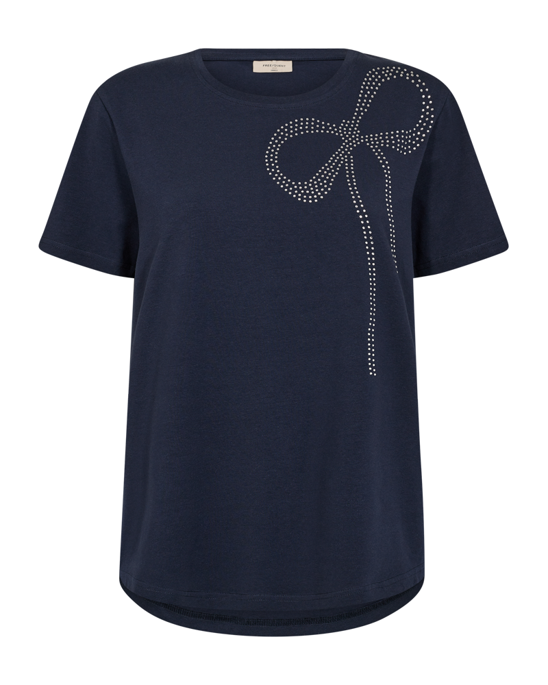 FQFENJAL - T-SHIRT WITH RHINESTONES - BLUE