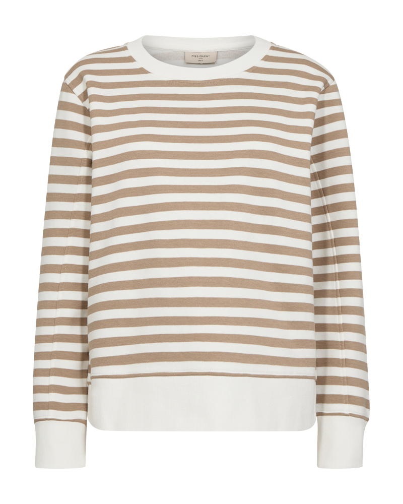 FQFIFFI - PULLOVER - WHITE AND SAND