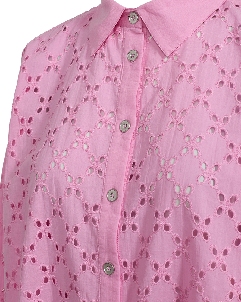 FQISOLDE - SHIRT WITH HOLE PATTERN - ROSE