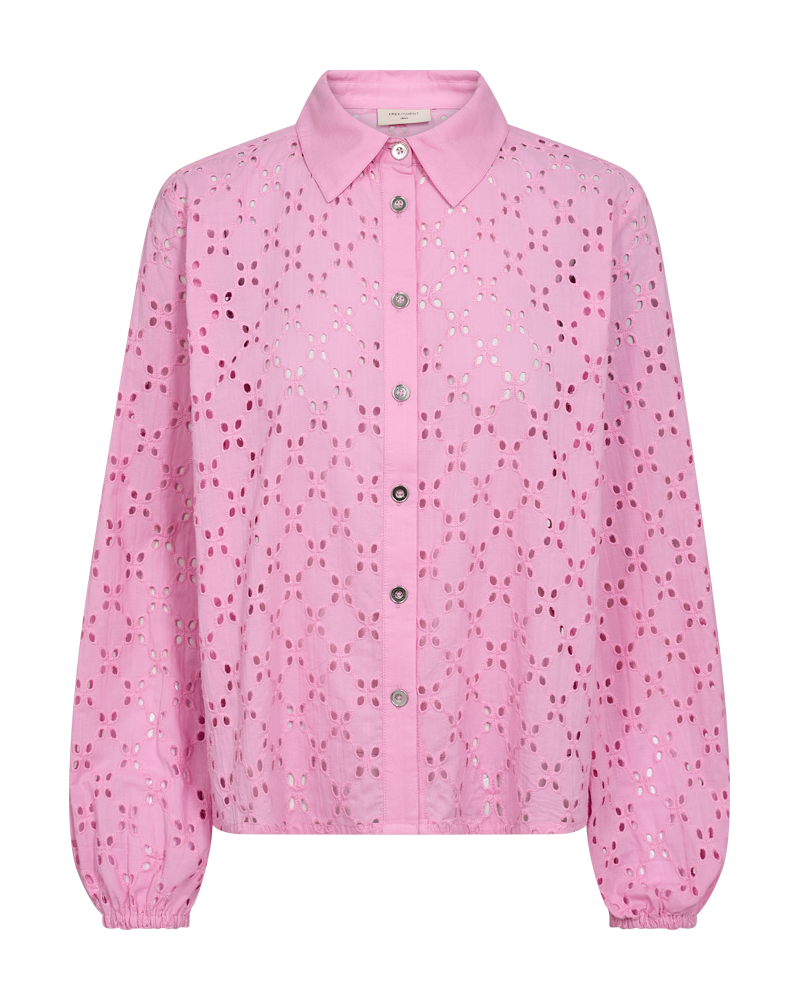 FQISOLDE - SHIRT WITH HOLE PATTERN - ROSE
