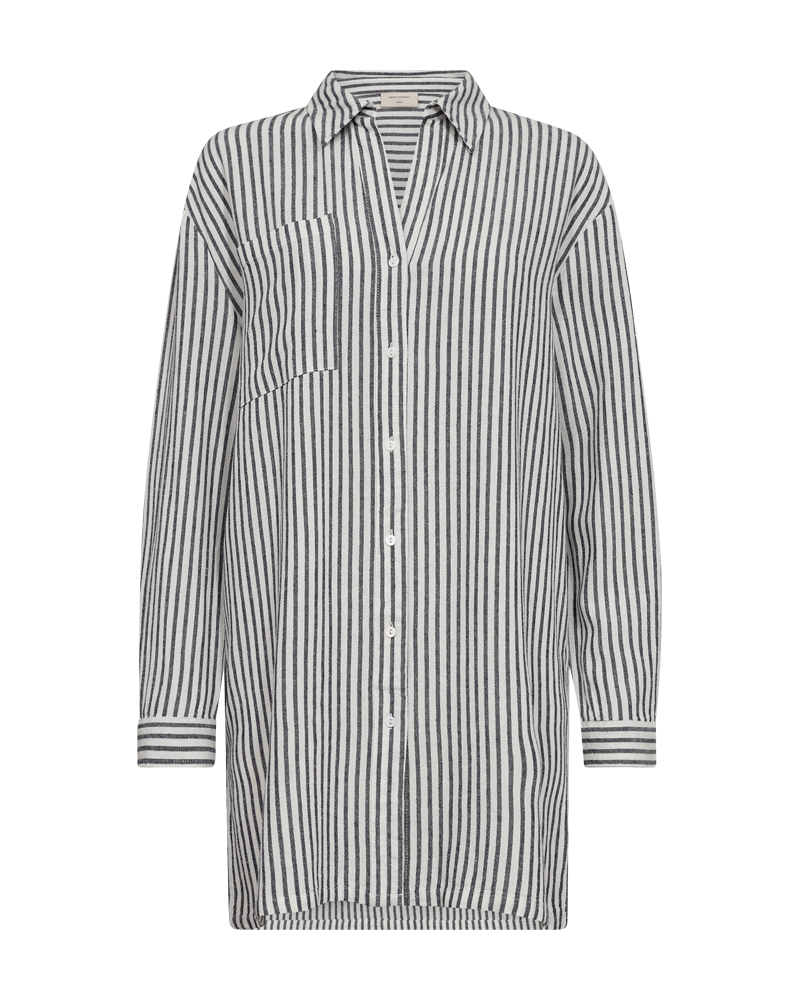 FQLAVISCO - LONG SHIRT - WHITE AND BLUE