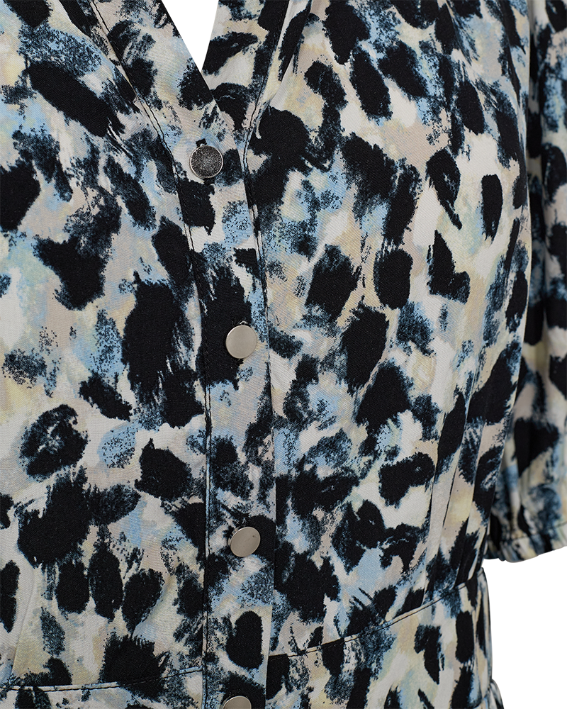 FQADNEY - DRESS WITH PRINT - BLUE