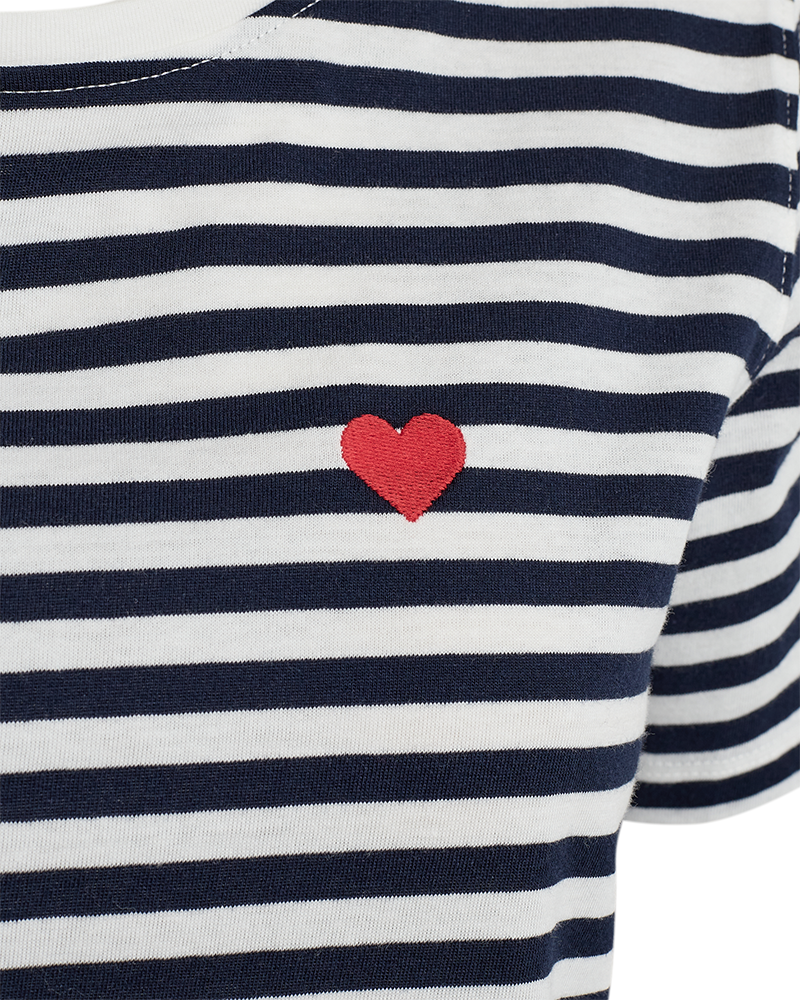 FQMIAN - T-SHIRT - WHITE AND BLUE