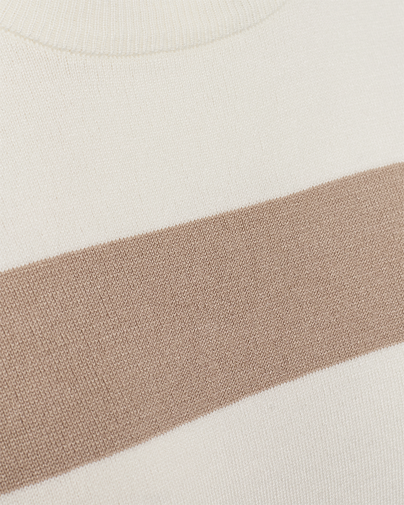 FQPIXIE - PULLOVER - WHITE AND BROWN
