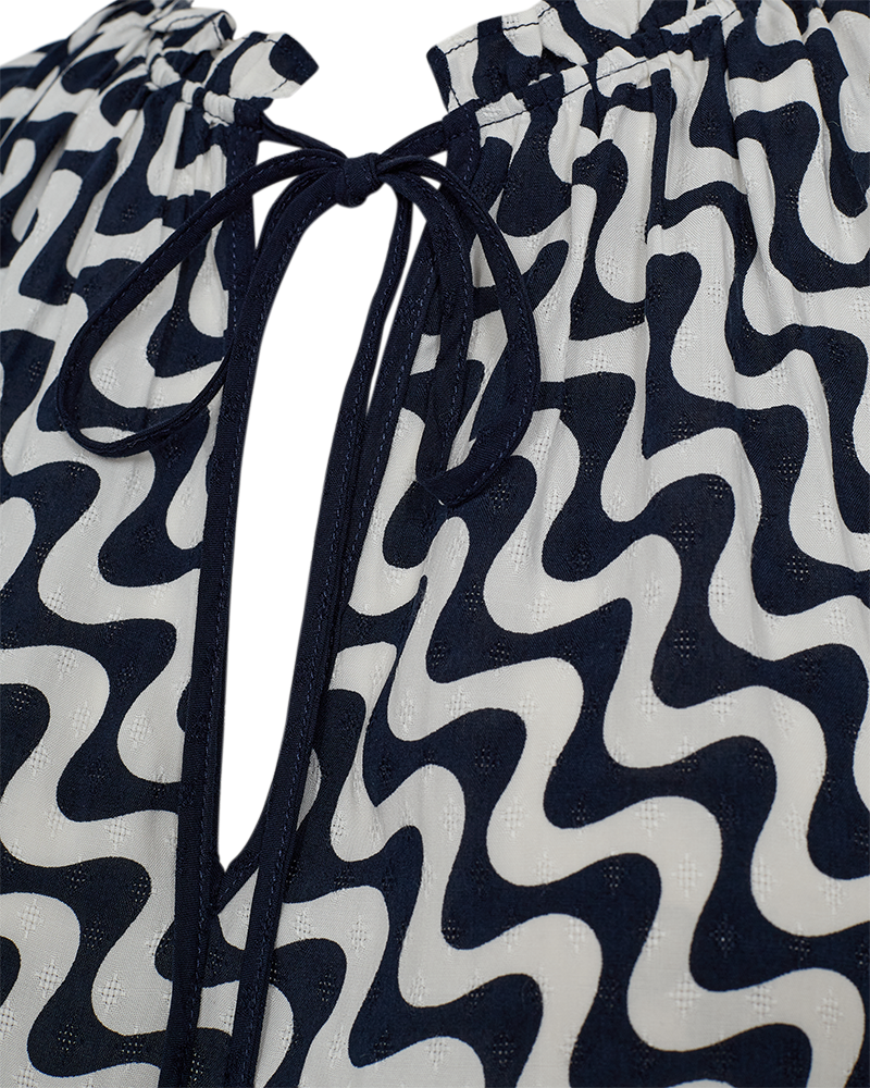 FQADNEY - BLOUSE - WHITE AND BLUE