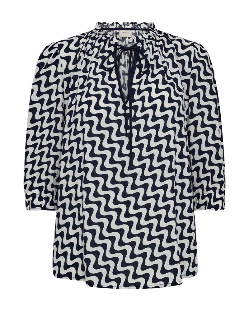 FQADNEY - BLOUSE - WHITE AND BLUE