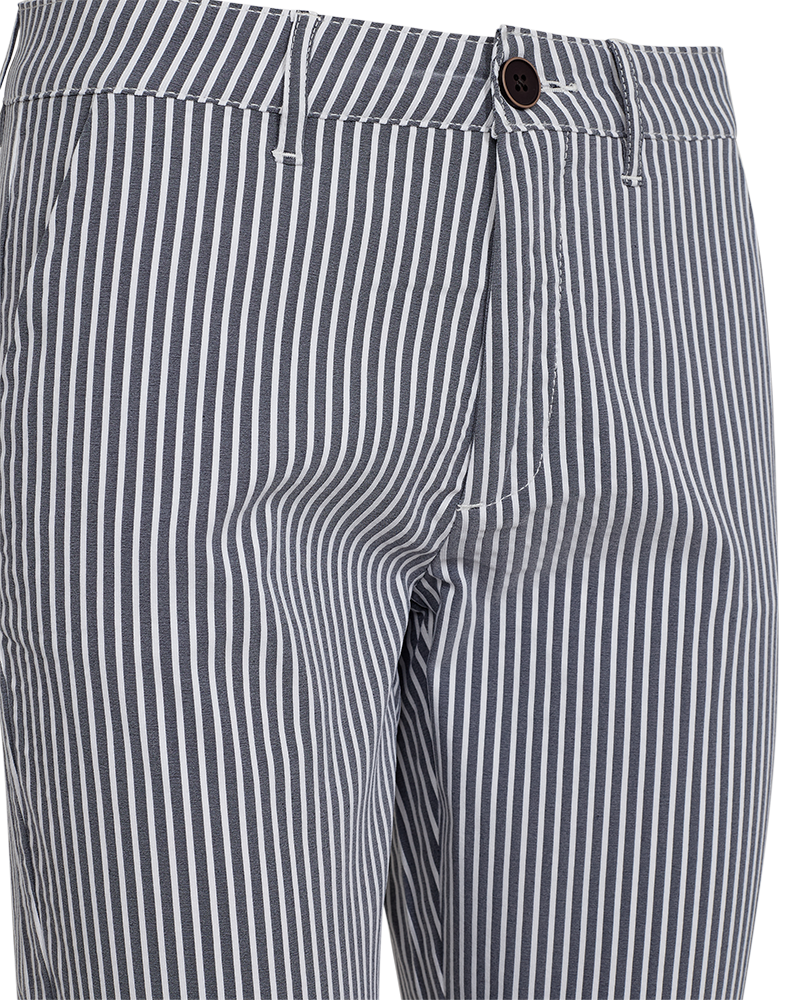 FQREX - STRIPED ANKLE PANTS - BLUE
