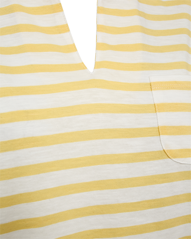 FQVIVA - T-SHIRT - WHITE AND YELLOW