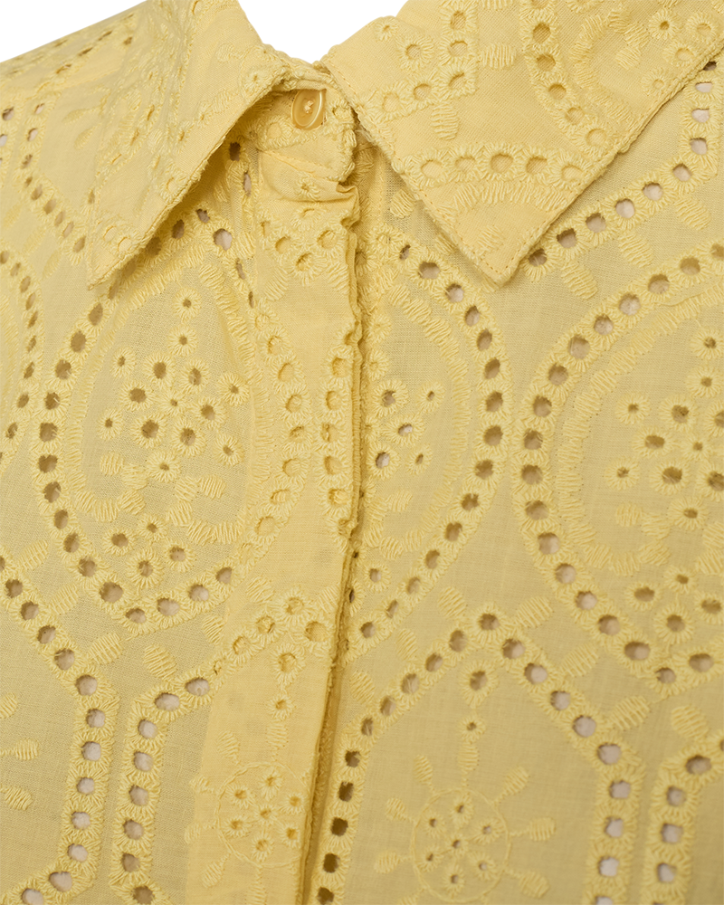 FQAGY - SHIRT WITH EMBROIDERY - YELLOW