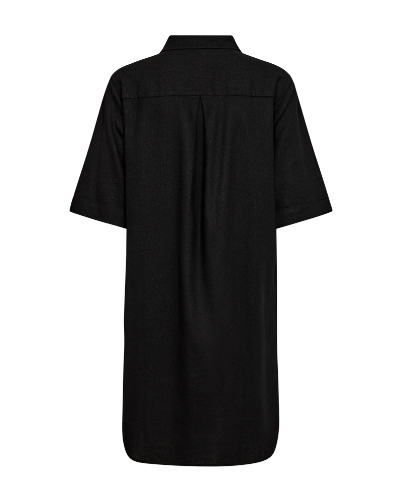 FQLAVA - LINEN SHIRT DRESS - BLACK