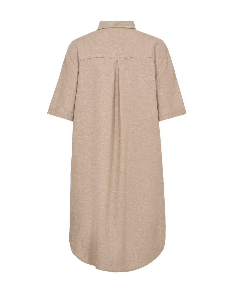 FQLAVA - LINEN SHIRT DRESS - BEIGE