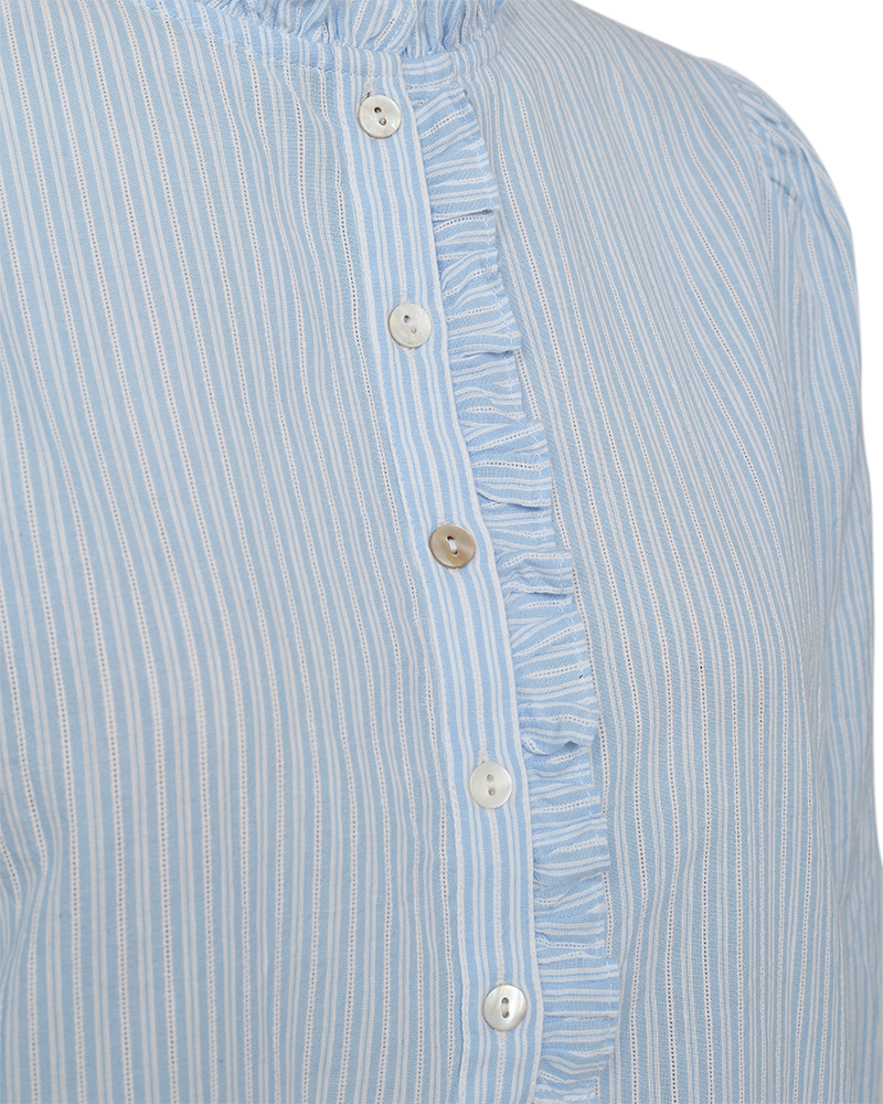 FQROLLY - STRIPED BLOUSE - BLUE AND WHITE