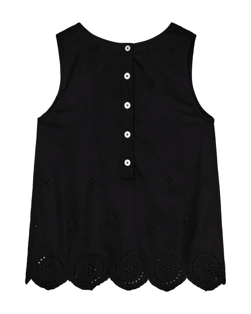 Fqlinus - top met kant - zwart