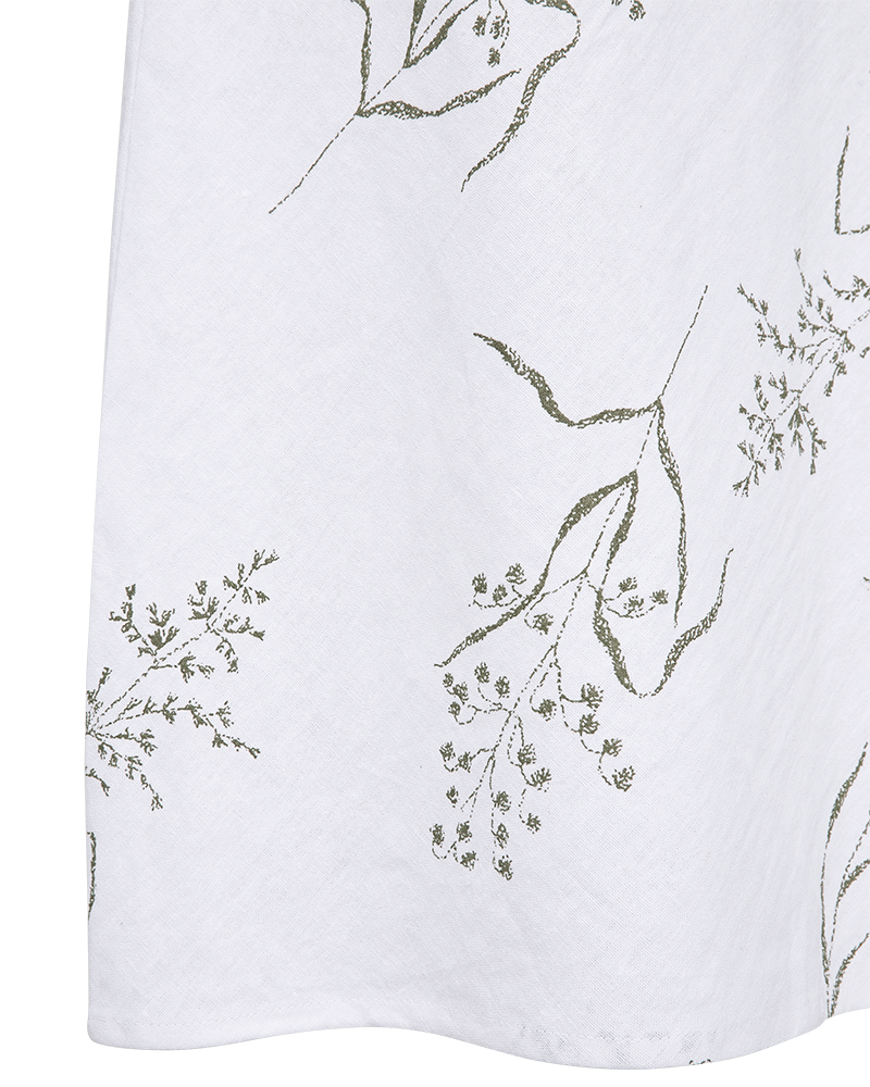 Fqlaluna - bloemenrok - wit en groen