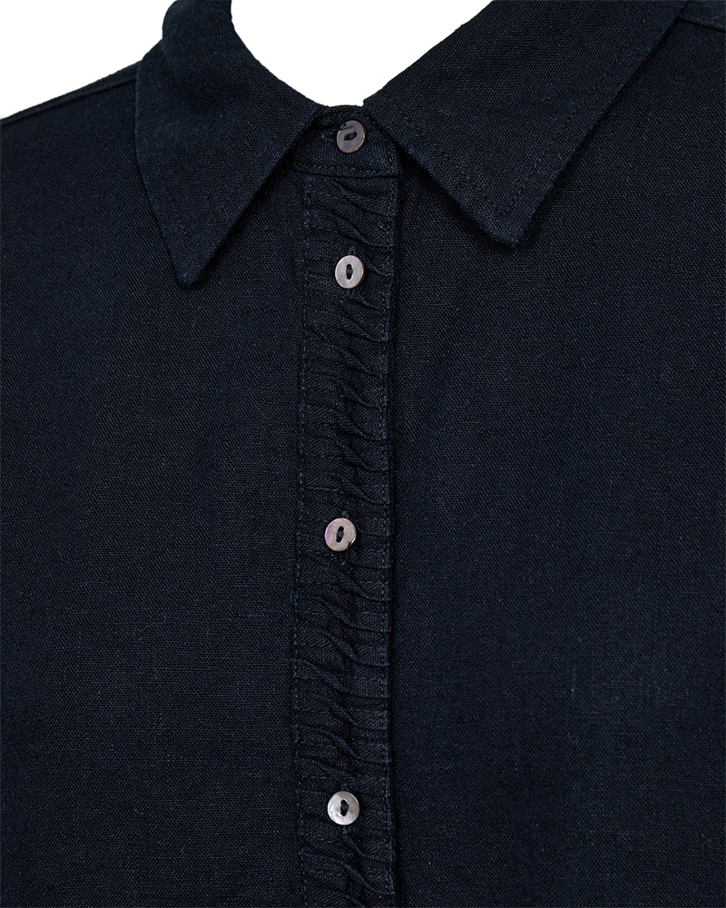 Fqlava - linnen shirt - blauw