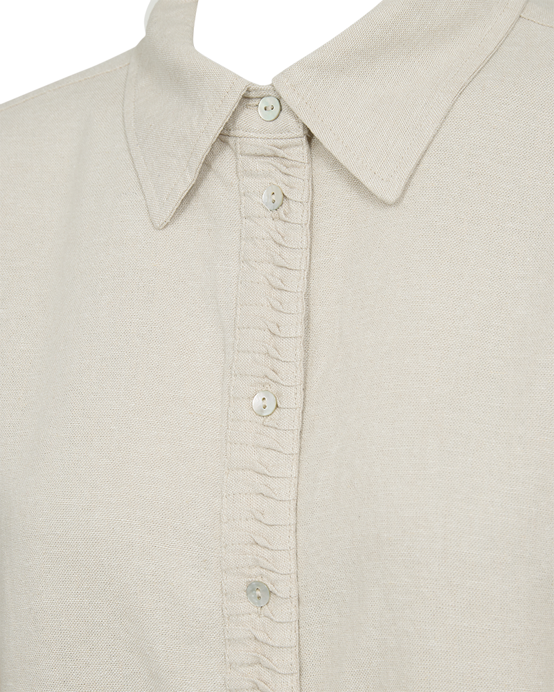FQLAVA - LINENSHIRT - BEIGE