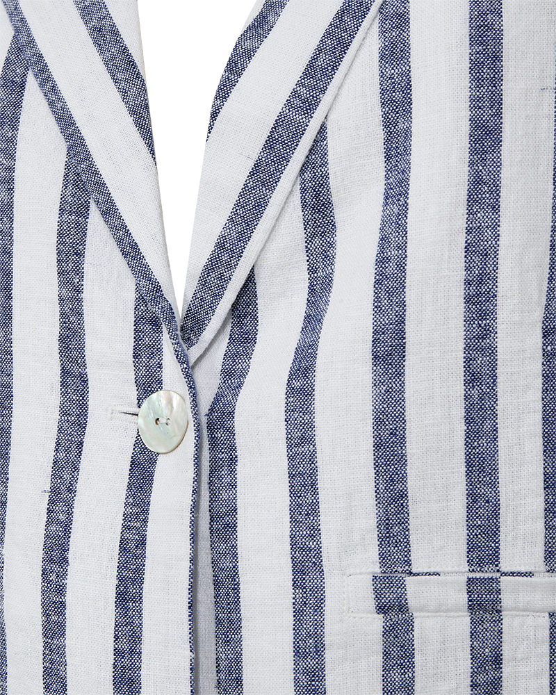 FQLAVISCO - SHORT JACKET - WHITE AND BLUE