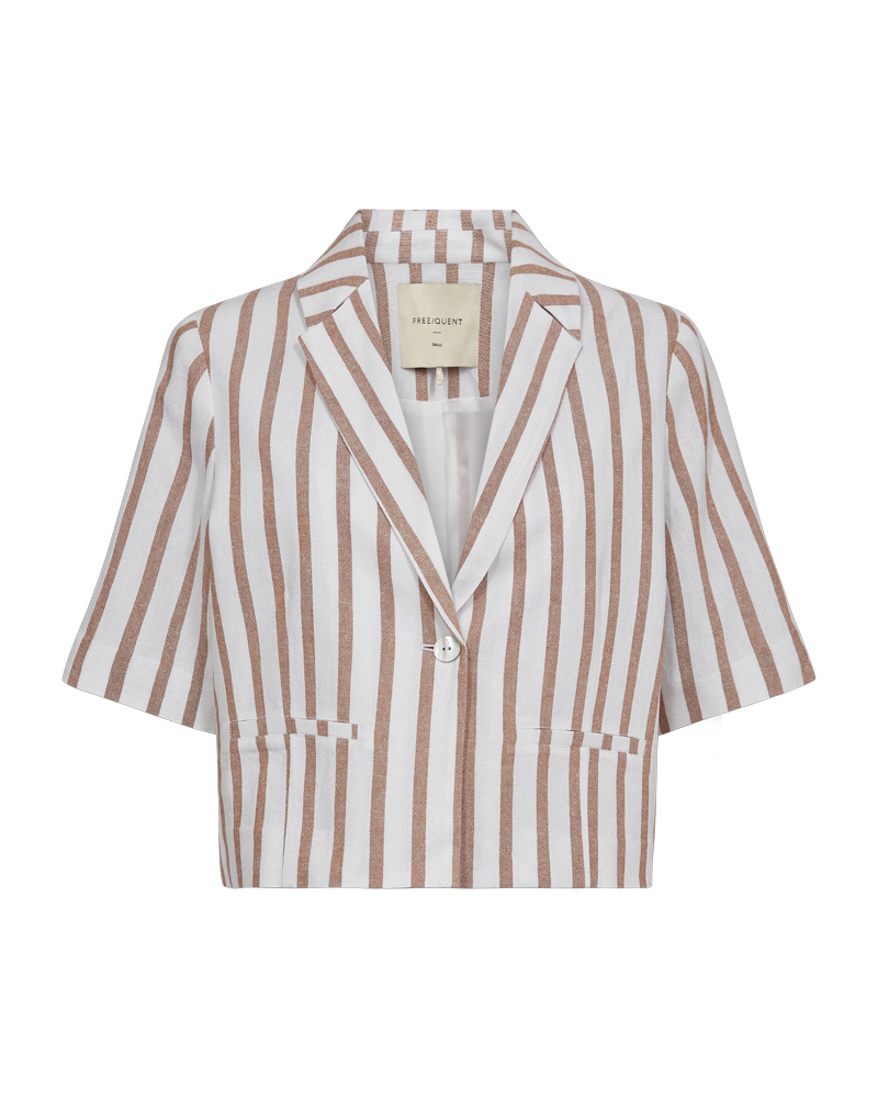 FQLAVISCO - SHORT JACKET - WHITE AND BROWN