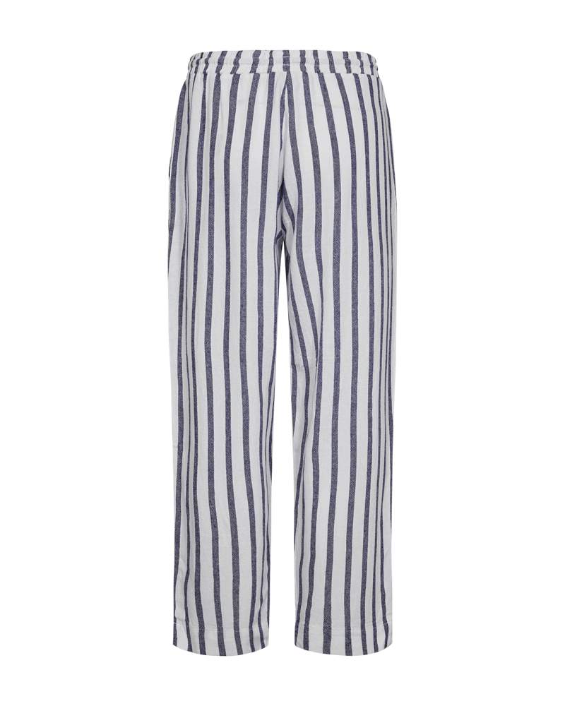 FQLAVISCO - Striped enkelbroeken - Wit en blauw