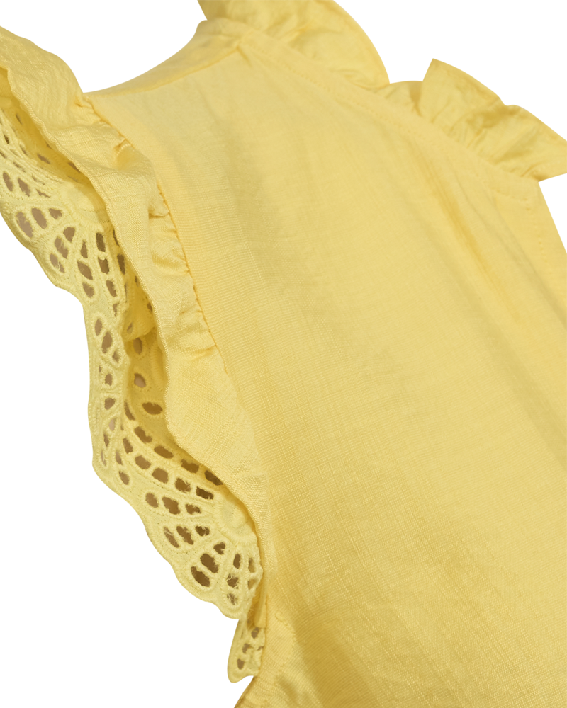 Fqlisa - blouse met kant - geel