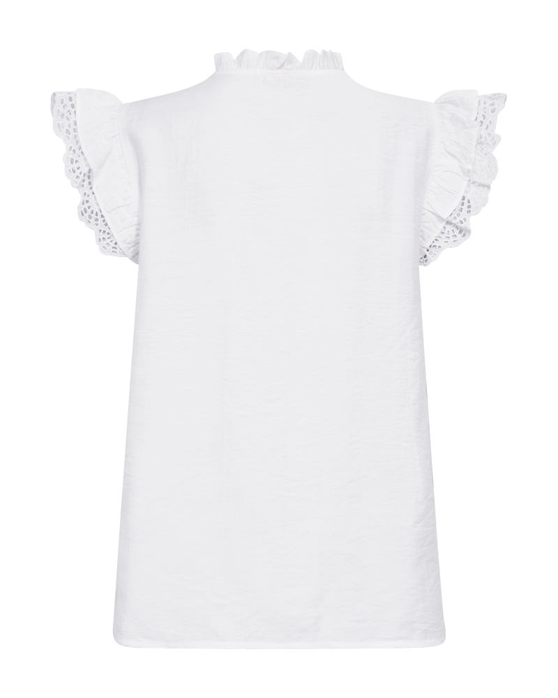 FQLISA - BLOUSE WITH LACE - WHITE