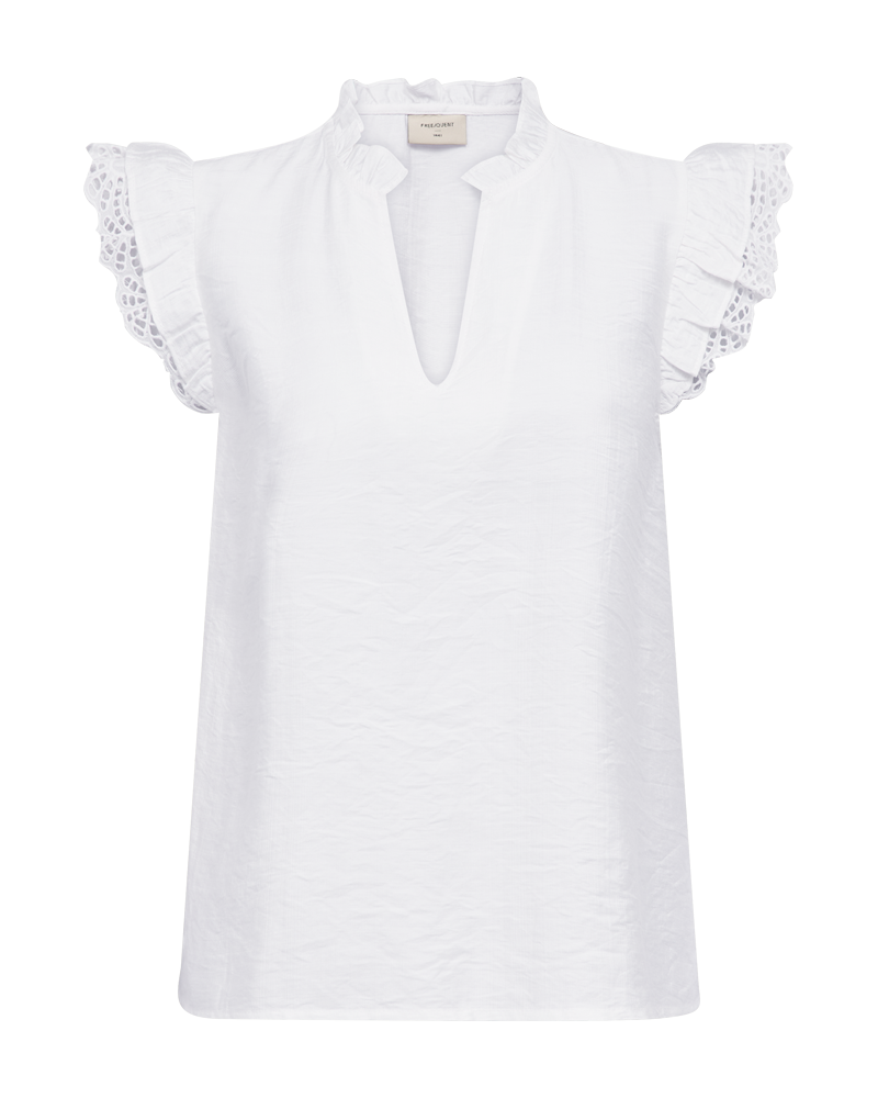 FQLISA - BLOUSE WITH LACE - WHITE