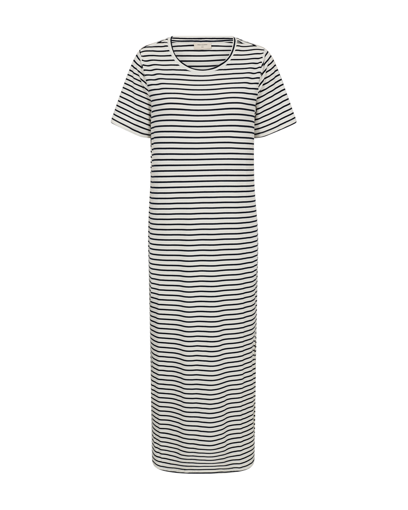 FQZIA - STRIPED DRESS - WHITE AND BLUE