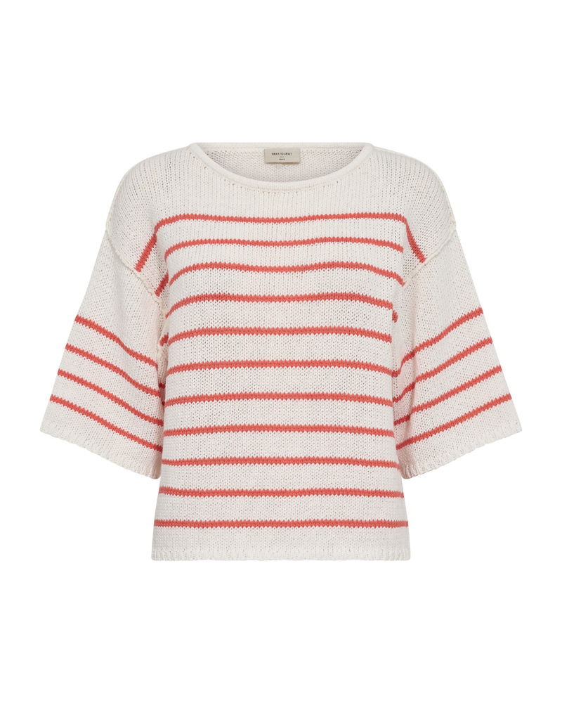 FQGRANDE - KNITTED PULLOVER - WHITE AND RED