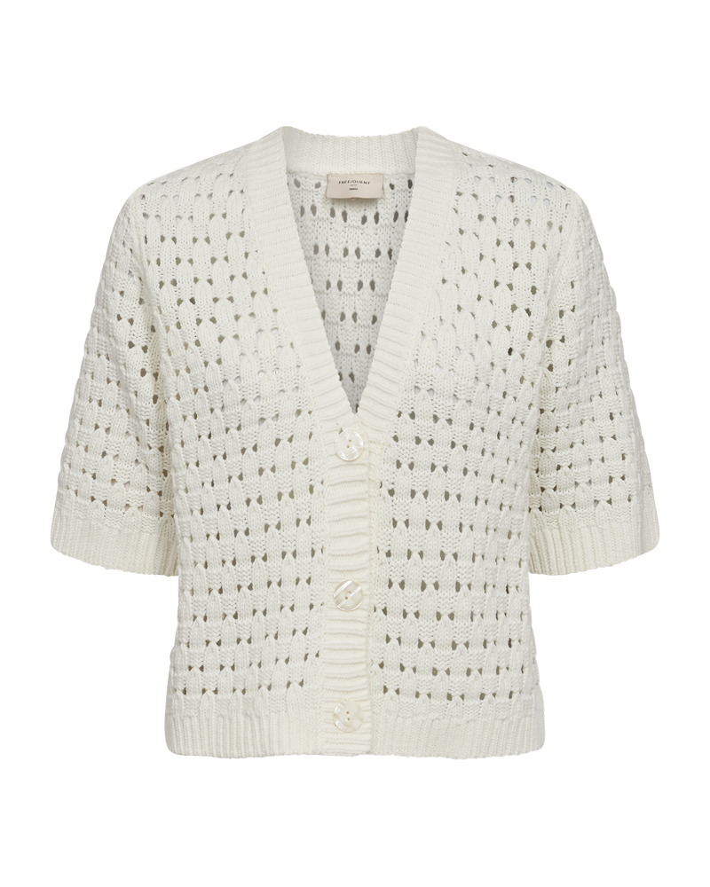 FQFLOTTA - KNITTED CARDIGAN - WHITE