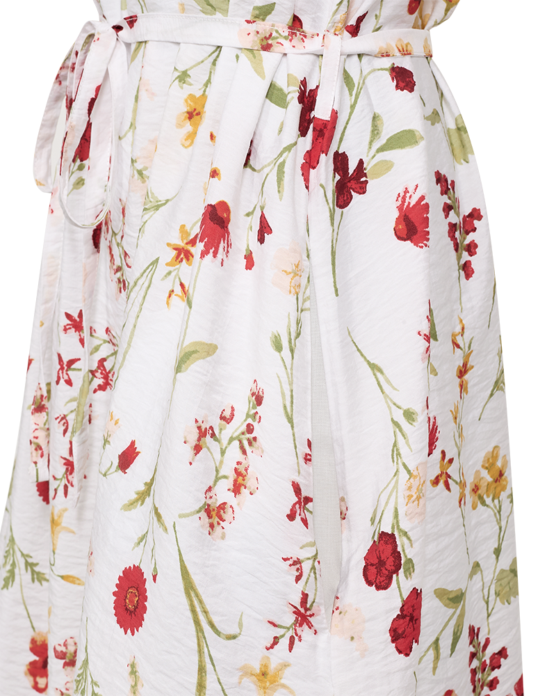 FQMELE - FLORAL DRESS - WHITE