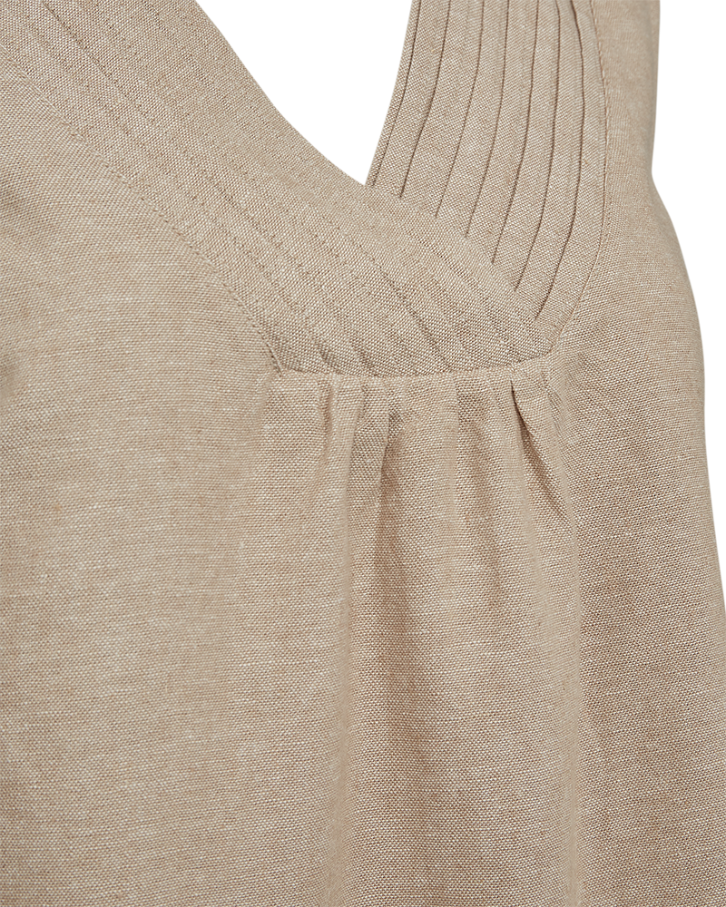 Fqlava - linnen top - beige