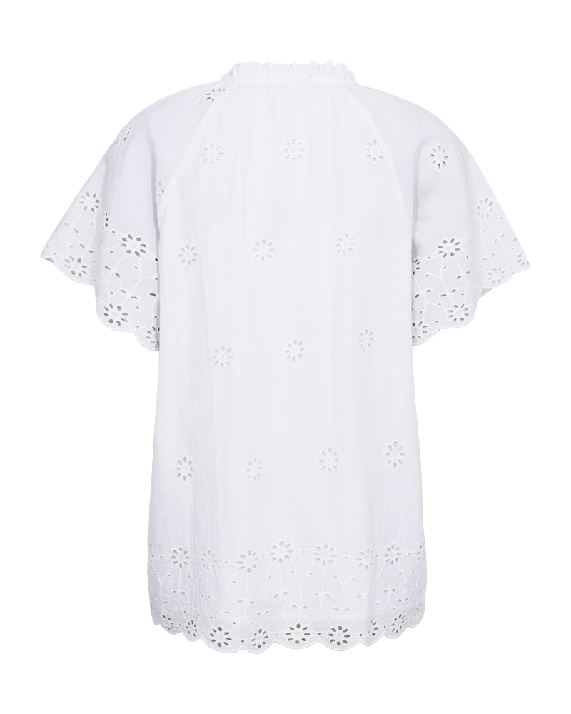 Fqiddi - blouse met geborduurd gatpatroon - wit