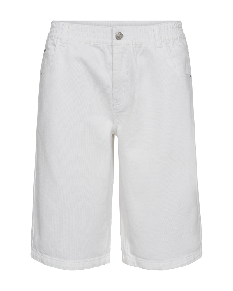 FQCILLA - KNEE-LENGHT DENIMSHORTS - WHITE