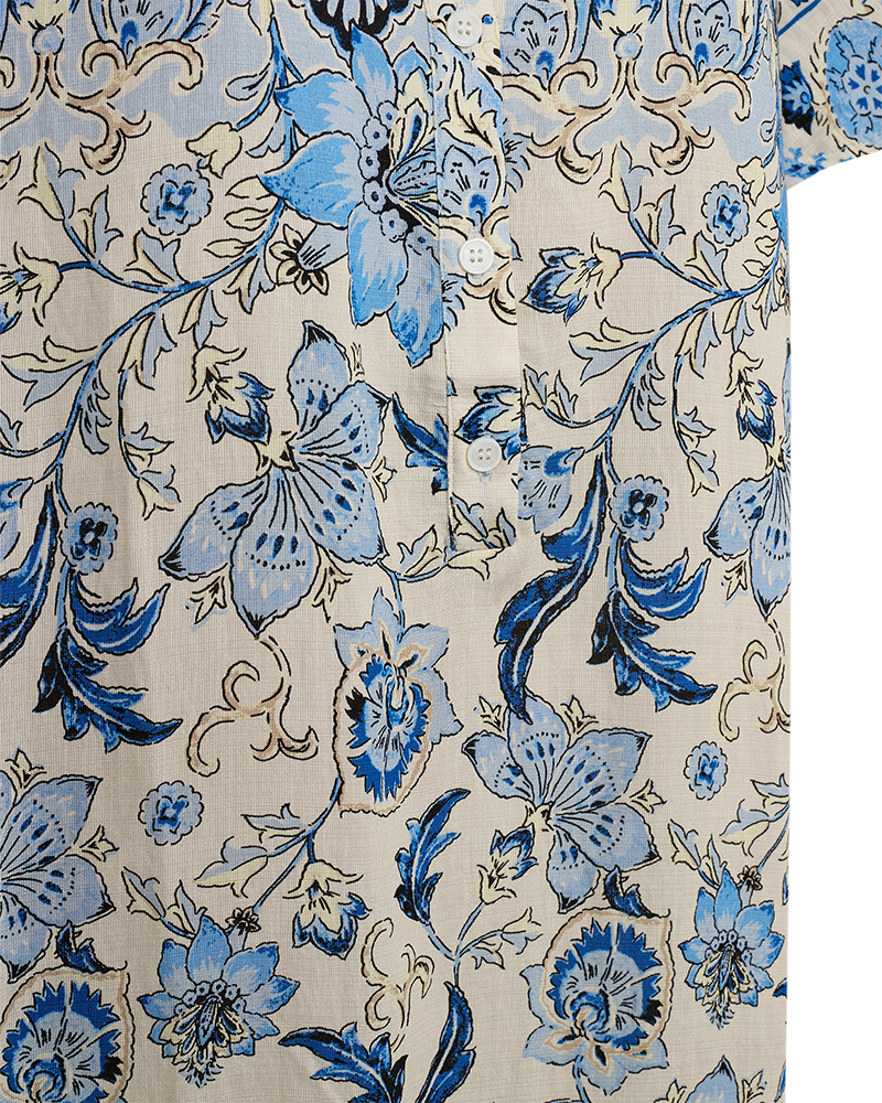 FQLISA - DRESS WITH PRINT - BLUE