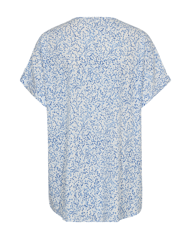 FQADNEY - FLORAL BLOUSE - WHITE AND BLUE