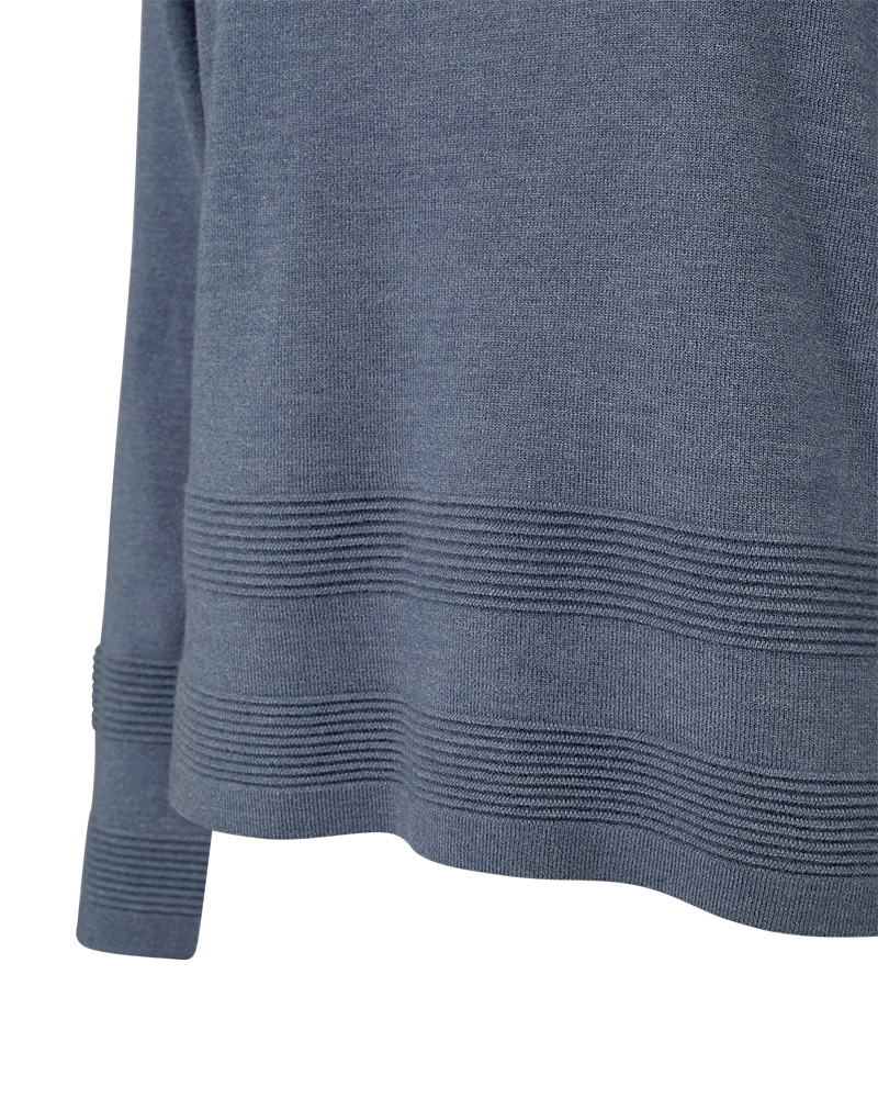 FQFLOW - FINE-KNITTED PULLOVER - BLUE