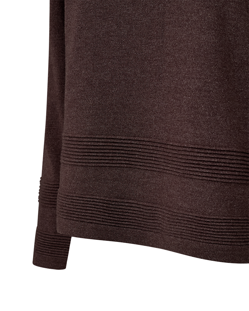 FQFLOW - FINE-KNITTED PULLOVER - BROWN