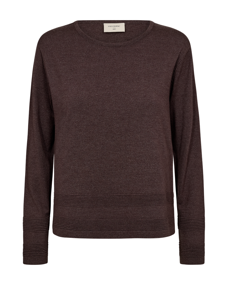 FQFLOW - FINE-KNITTED PULLOVER - BROWN