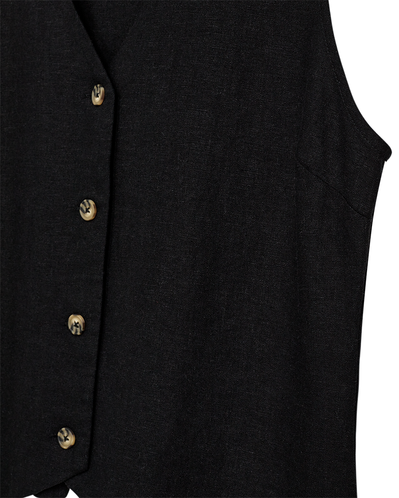 FQLAVA - WAISTCOAT - BLACK