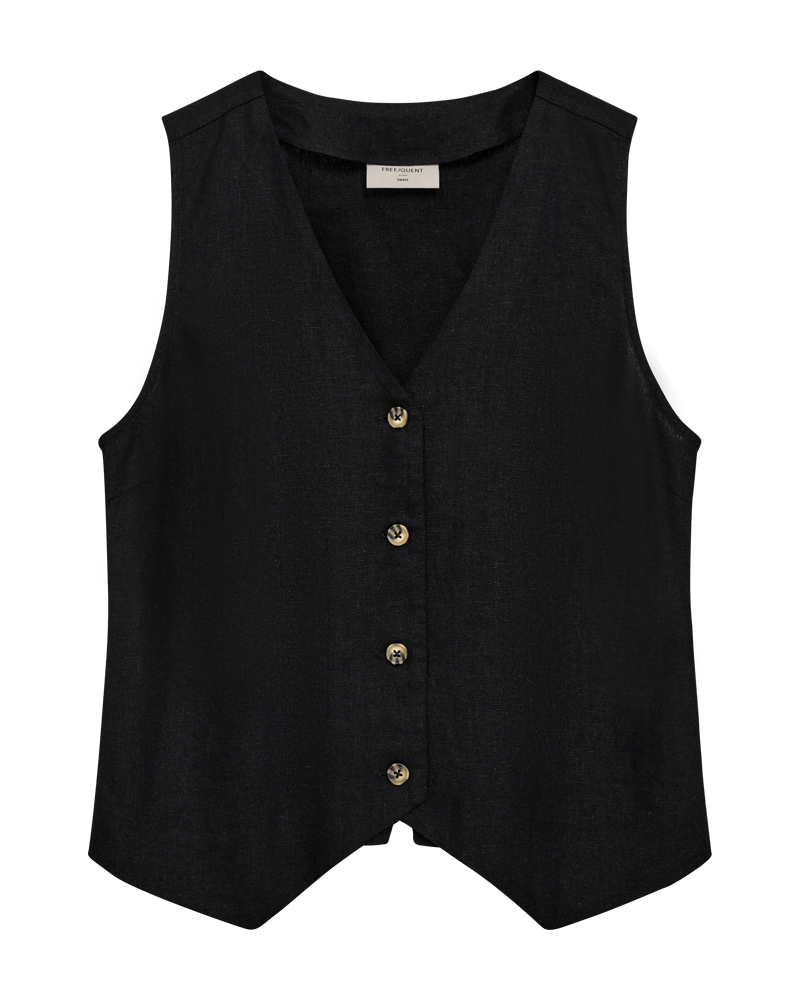 FQLAVA - WAISTCOAT - BLACK