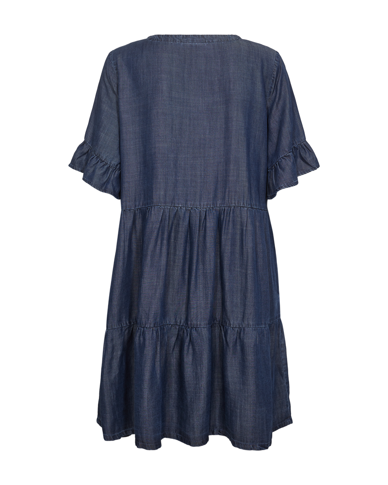 FQRENNA - DRESS WITH DENIM LOOK - BLUE